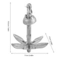 thumbnail image 2 of HONMEET Foldable Anchor For Small Yacht Carbon Steel For Outdoor Adventure 1Pack, 2 of 8