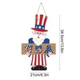 thumbnail image 2 of Orangide 4th of July Wooden Door Hanger - Patriotic USA Themed Front Door Sign, Independence Day Wall Decor for Home Porch, Spring Summer, 2 of 6