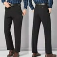 thumbnail image 3 of Generic Mens Casual Classic Fit Pleated Front Hidden Expandable Waistband Straight Dress Pant with Pokets, 3 of 5