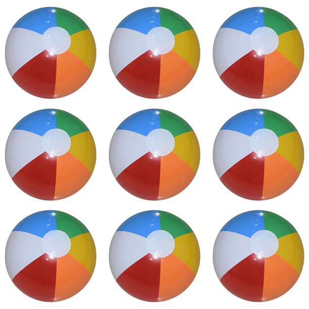 FELTECHELECTR 12 pelotas inflables de PVC para playa, piscina, juego de pelota, suministros para exteriores para verano