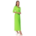 thumbnail image 2 of SR Women's Casual Wrap Floor Length Maxi Dress, Large, Lime, 2 of 5