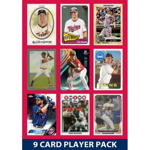 Joe Mauer Minnesota Twins 9 Card Legend Pack Topps Bowman 2024 HOF