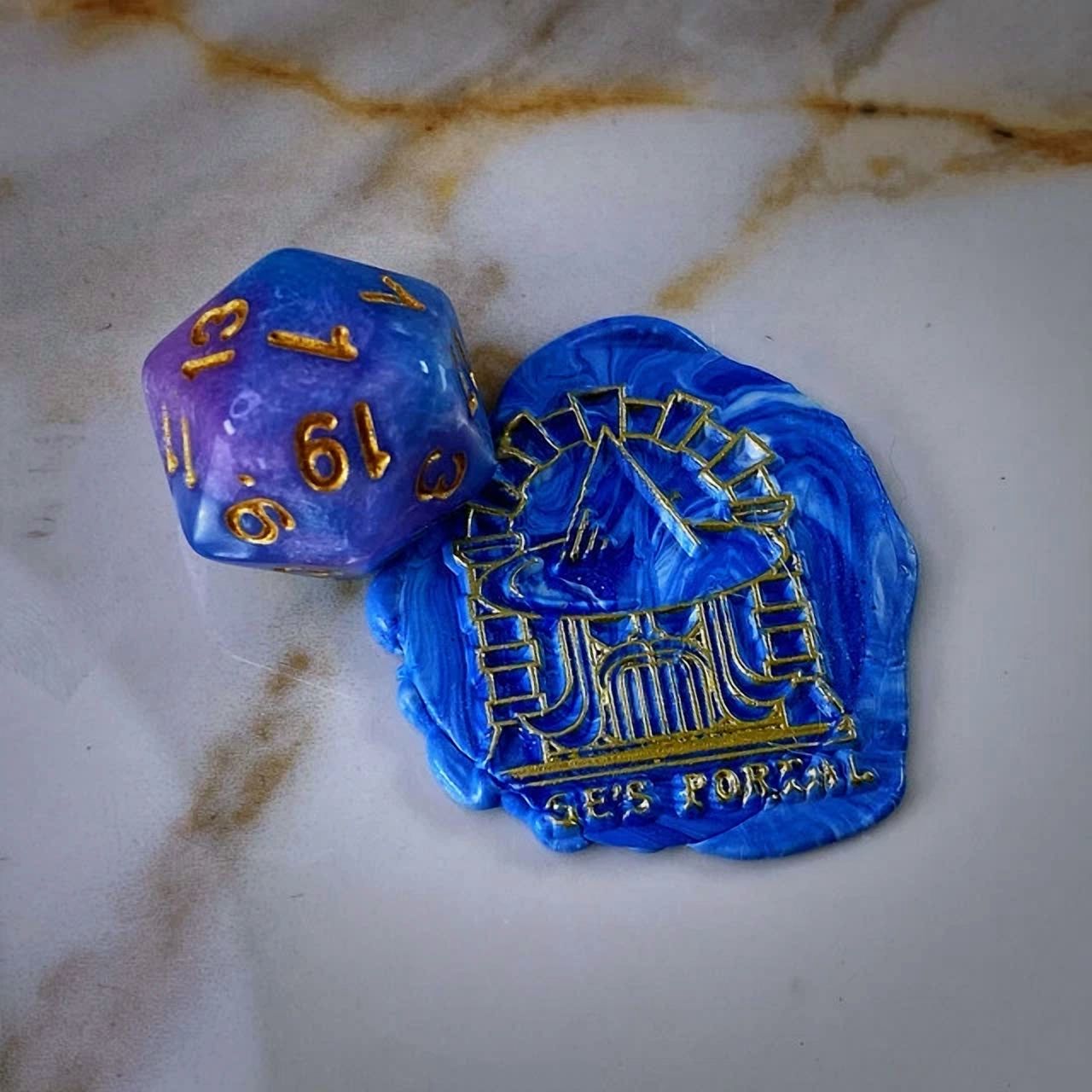 PRIME- Sage'S Stones - Purp/Blue Acrylic Polyhedral Dice Set Rpg Dnd Dungeons Dragons