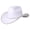 White, variant on Women's Rhinestone Cowboy Hat: Wide Brim Sparkly Western Classic Roll Up Fedora Hat for Parties & Daily Wear