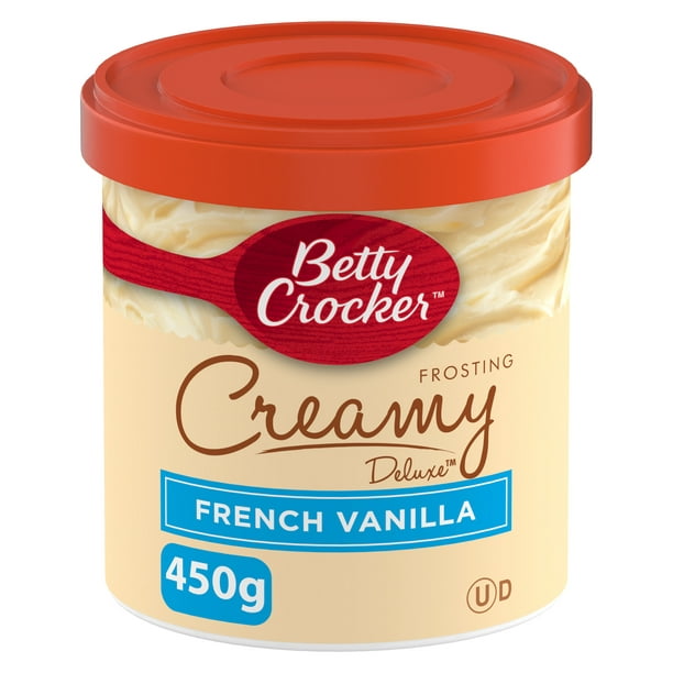 Betty Crocker Glaçage Crémeux de luxe,  Vanille française, Sans Gluten 450 g