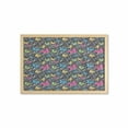 thumbnail image 1 of Zebra Print Wall Art with Frame, Colorful Butterflies on Zebra Abstract Print Summer Jungle Floral Art, Printed Fabric Poster for Bathroom Living Room, 35" x 23", Yellow Blue Pink, by Ambesonne, 1 of 2