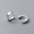 thumbnail image 2 of Small Thick Huggie Hoop Earrings For Men Women Simple Silver Hoops 925 Sterling Silver Earrings Jewelry Gift for her, 2 of 5