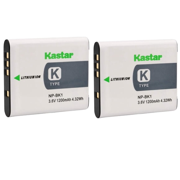 Paquete de 2 baterías Kastar NP-BK1 para cámaras Sony