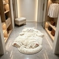 thumbnail image 4 of Cute Cat Shaped Rugs, Washable Soft Plush & Absorbent Floor Mat, Funny Cartoon Cat Carpet, For Entryway Rug Bathroom Tub, Shower Sink Kitchen Bedroom,F, 4 of 6