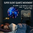thumbnail image 3 of Blue Wall Clocks Battery Operated 20 Inch Modern Wall Clock Silent Round Large Wall Clock for Living Room, 3 of 6