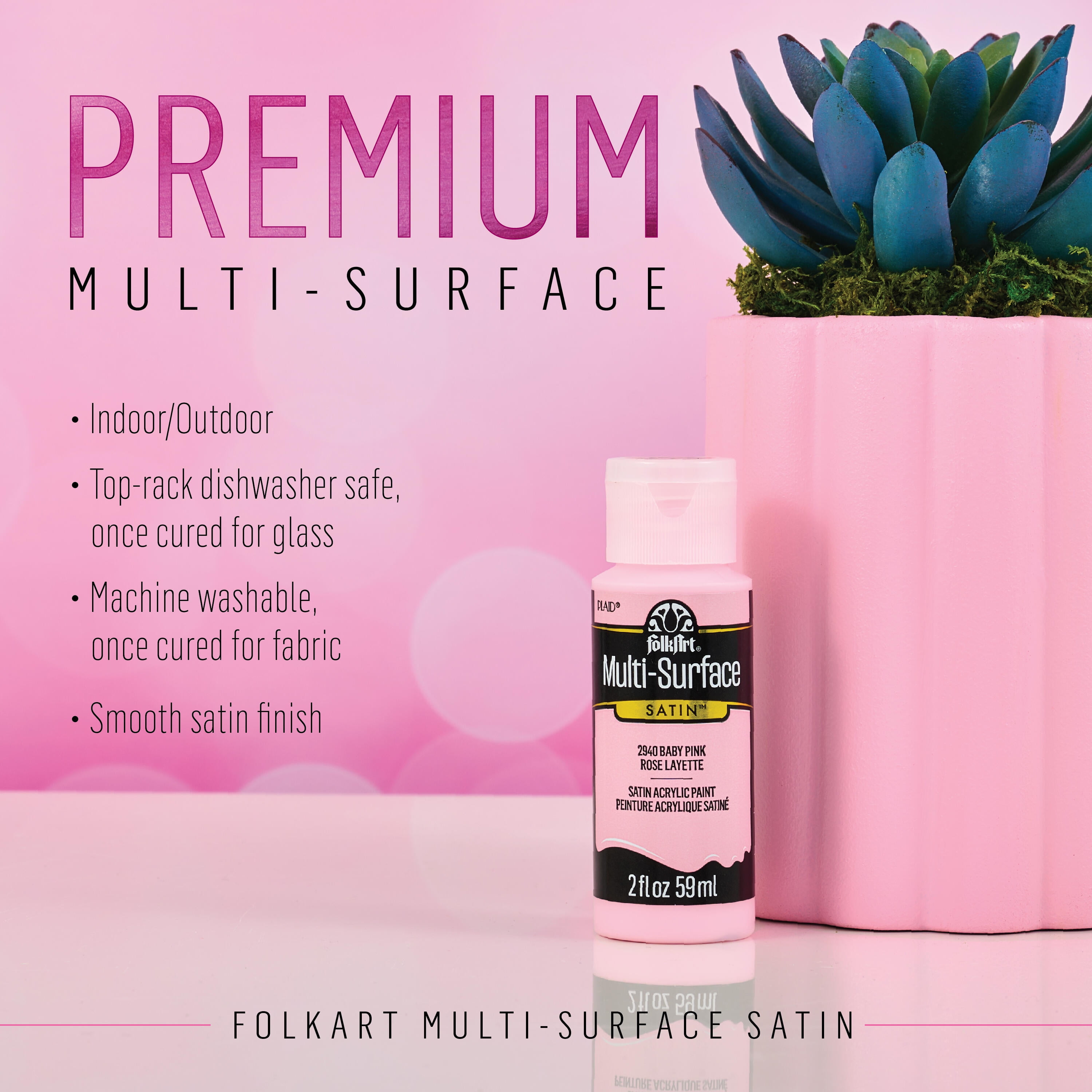 FolkArt Best of Pinks Acrylic Craft Paint Set Featuring 5 Premium Pink Paint Formulas