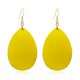 thumbnail image 1 of Kafu Pendientes Colgantes De Madera Natural Con Forma De Lágrima, Geométricos, Ligeros, De Acero Inoxidable, Estilo Bohemio, Retro, Para Mujer (Amarillo), 1 of 1