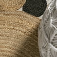 thumbnail image 4 of JONATHAN Y ANSA 5' Round Area Rug, Ayana Two-Tone Jute Hippy Circle - Natural/Black, RNF108A-5R, 4 of 6