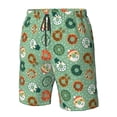 thumbnail image 6 of Uemuo Christmas Donuts Pattern Men's Swim Trunks Hawaiian Beach Bathing Suit Swimsuits Beach Quick-Dry Shorts with Pockets-Large, 6 of 9