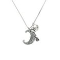 thumbnail image 2 of Delight Jewelry Silvertone Large Swirl Man in Moon - Love and Lock Charm Necklace, 18"+1", 2 of 4