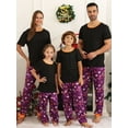 thumbnail image 6 of DAKIMOE Halloween Pajamas Family Matching Set Holiday Print Short Sleeve Jammies Loungewear PJs Set Sleepwear Adult Kids Men Women Couples, Child, 6-7Y, 6 of 11