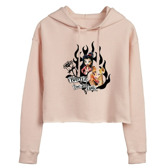 Bratz - Original Graffiti Logo - Juniors Cropped Pullover Hoodie