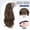 【Gray Headband with Big Waves】Cool Brown, variant on Women's detachable headband wig with integrated synthetic hair, everyday water wave texture, high crown, fashionable and natural full head wig