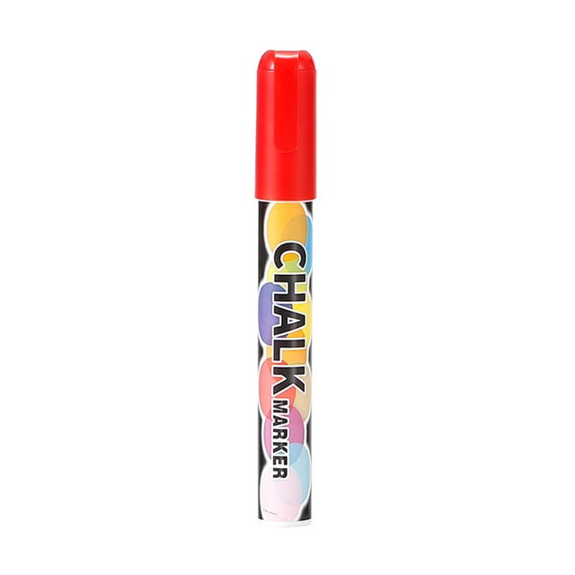 Dustless Erasable Markers,Car Markers for Glass Washable –6mm Liquid Chalk Car Paint Pen Wet Erasable, 1 Neon Chalk Markers for Chalkboard, Blackboard, Bistro, Glass, Mirrors, Auto Windshield,Red