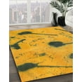 thumbnail image 3 of Ahgly Company Machine Washable Indoor Round Abstract Cinnamon Brown Area Rugs, 7' Round, 3 of 7