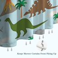 thumbnail image 6 of Dinosaurs Volcano Light Blue Pattern Shower Curtain 36"x72" ,Bathroom Decorative Shower Curtains Set with 12 Hooks,Modern Waterproof Washable Shower Curtain, 6 of 6