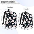 thumbnail image 3 of Yiaed Lilies Flowers Print Backpack, Premium Laptop Backpack, Travel Backpack for Women, Lightweight Backpacks, Comfortable Back Pack-Medium, 3 of 7