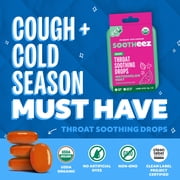 Sootheez by EEZ Co. Organic Throat Soothing Drops, Watermelon Mint, 14ct