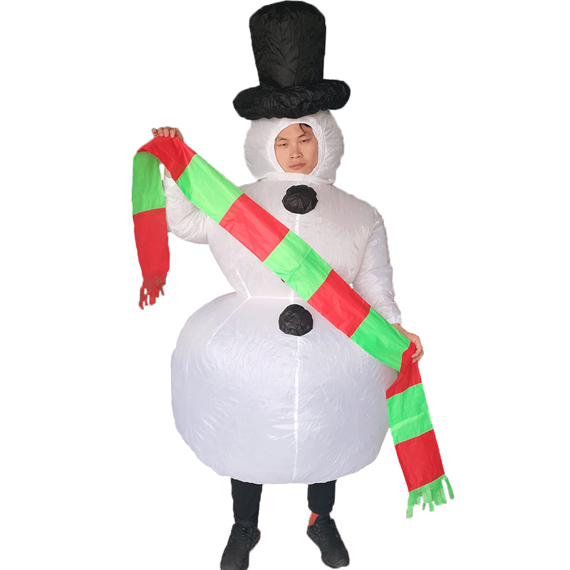 Christmas Inflatable Snowman Costume Suit For Adults