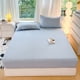 thumbnail image 1 of Sábana de Color Claro, Cubierta Ajustable Suave, Sábana Plana, Ropa de Cama de Poliéster con Material Lavable, 150x200 cm para Dormitorio, Habitación de Invitados, 1 of 6
