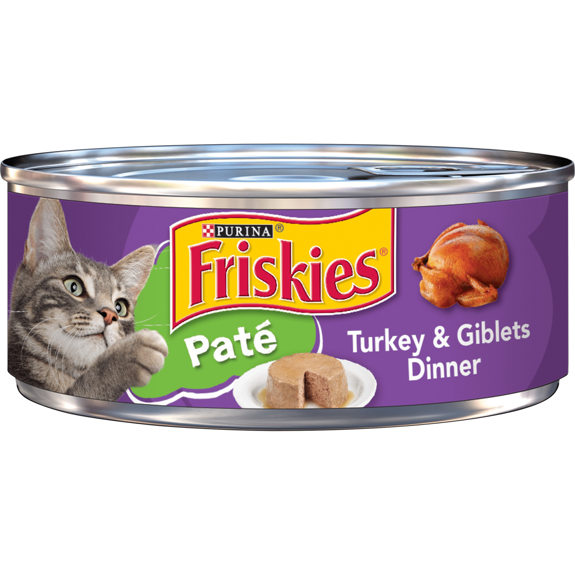 Friskies Pate Wet Cat Food, Turkey & Giblets Dinner, 5.5 oz. Can