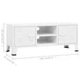 thumbnail image 2 of vidaXL TV Stand TV Console Sideboard TV Unit Home Media Unit Cupboard Metal, 2 of 8