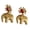 Gold, variant on 7829 Trendy Elephant Design Earrings Sturdy Alloy Comfort Fit Allergy Resistant FStylish Elephant Ear Studs or Sensitive Skin