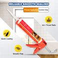 thumbnail image 4 of Manual Caulking Gun – Compact Triangle Frame, Fits 10oz Sealant Tubes, Smooth Pressure Control for Home Sealing Projects, 4 of 6
