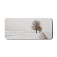 thumbnail image 1 of Rustic Computer Mouse Pad, Row of Large and Bare Beech Trees in Snow Covered Winter Frozen Photography Art, Rectangle Non-Slip Rubber Mousepad X-Large, 35" x 15", White Brown, by Ambesonne, 1 of 2