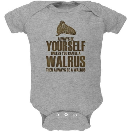 

Always Be Yourself Walrus Soft Baby One Piece Heather 18-24 M