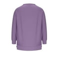 thumbnail image 4 of cocolona Womens Oversized Sweatshirt Fall Crewneck Long Sleeve Shirts Fashion Casual Solid Pullover Tops with Side Zipper, 4 of 6