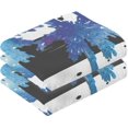 thumbnail image 2 of Dreamtimes Hand Towels Palm Blue Patterned 2 PCS, Cotton Bath Towel for Drying Face Hands Body Decorative Water Absorbent Lightweight Towels for Bathroom Ktichen Travel Gym,16"x28", 2 of 7