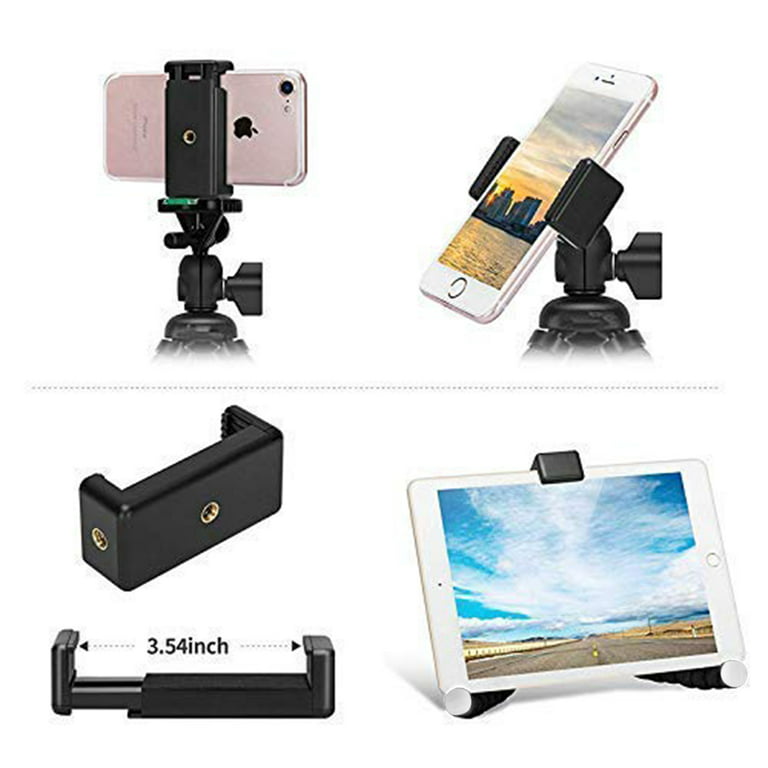 Phone Tripod, Flexible Tripod and Portable Adjustable Tripod with Wireless  Remote, Compatible with iPhone/Android Phones, Mini Camera Tripod Stand for