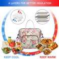 thumbnail image 4 of Pioneer Flower Floral Print Pattern Womens Lunch Box for Work,Insulated Large Lunch Bag for Tween and Teen,Loncheras Para Mujer,Leakproof Adult Lunch Bag for Work,Beach,Travel,Picnic,Camping, 4 of 7