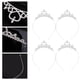 thumbnail image 2 of 4 piezas elegante corona de mujer corona nupcial corona de boda decoración brillante para el cabello de boda, 2 of 4