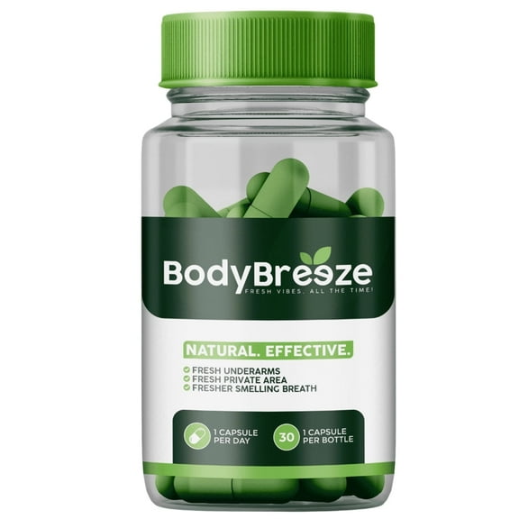 BodyBreeze Internal Deodorant Supplement – Full Body Deodorizer for Gut Health, Skin Health, Detox & Digestion Support – Natural Odor Control Chlorophyll Pills for Head-to-Toe Freshness | 30 Capsules
