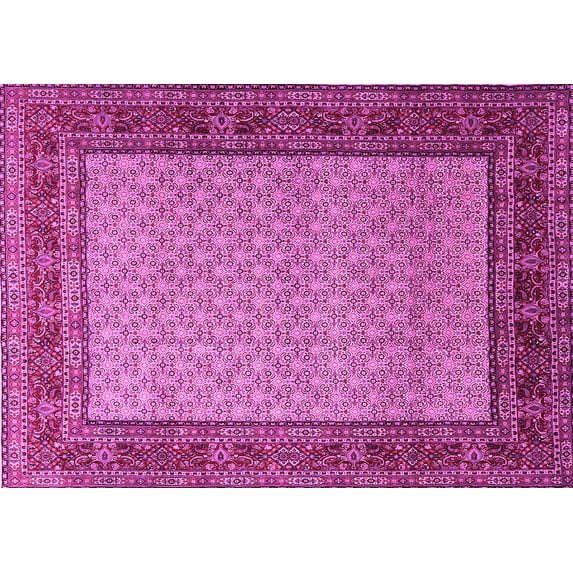 Ahgly Company Indoor Rectangle Persian Pink Traditional Area Rugs, 8' x 12'