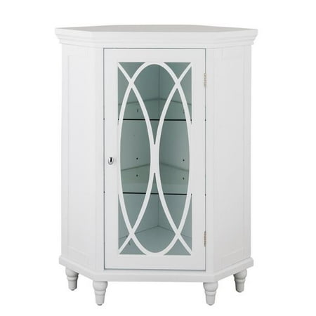 International Concepts ELG-639 Florence Corner Wall Cabinet, Tempered Glass - 32 H in.