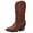 #1 2604-Brown, variant on Cowboy Boots for Women Embroidered Western Cowgirl Mid-Calf Booties Chunky Heeled Pointed Toe Shoes with Zippers Camel 8.5