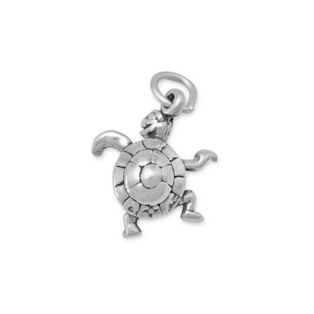 Swimming Turtle Sterling Silver Charm - Made in the USA