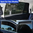 thumbnail image 5 of 4 PCS Magnetic Car Side Window Sun Shade U-V ion Auto Window Sunshade Curtain Mesh Summer Car Window ion Film Black, 5 of 7