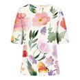 thumbnail image 4 of HaoXianJian Plus Size 2025 Women's Summer Floral Print Short Sleeve Crew Neck Loose Fit T-Shirts - Going Out Blouse Tees L- 4X, 4 of 5