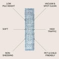 thumbnail image 3 of JONATHAN Y MODERN PERSIAN 2 x 10 Runner Rug, Boho Cottage Medallion - Blue/White, MDP501C-210, 3 of 9