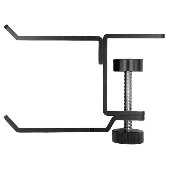 General Metal Headset Holder Durable Headset Rack Portable Headphone Stand Hanger Headset Storage Hook (Black)