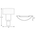 thumbnail image 2 of LED Shaded Sconce Collection Brushed Nickel One-Light Square Wall Sconce, 2 of 2